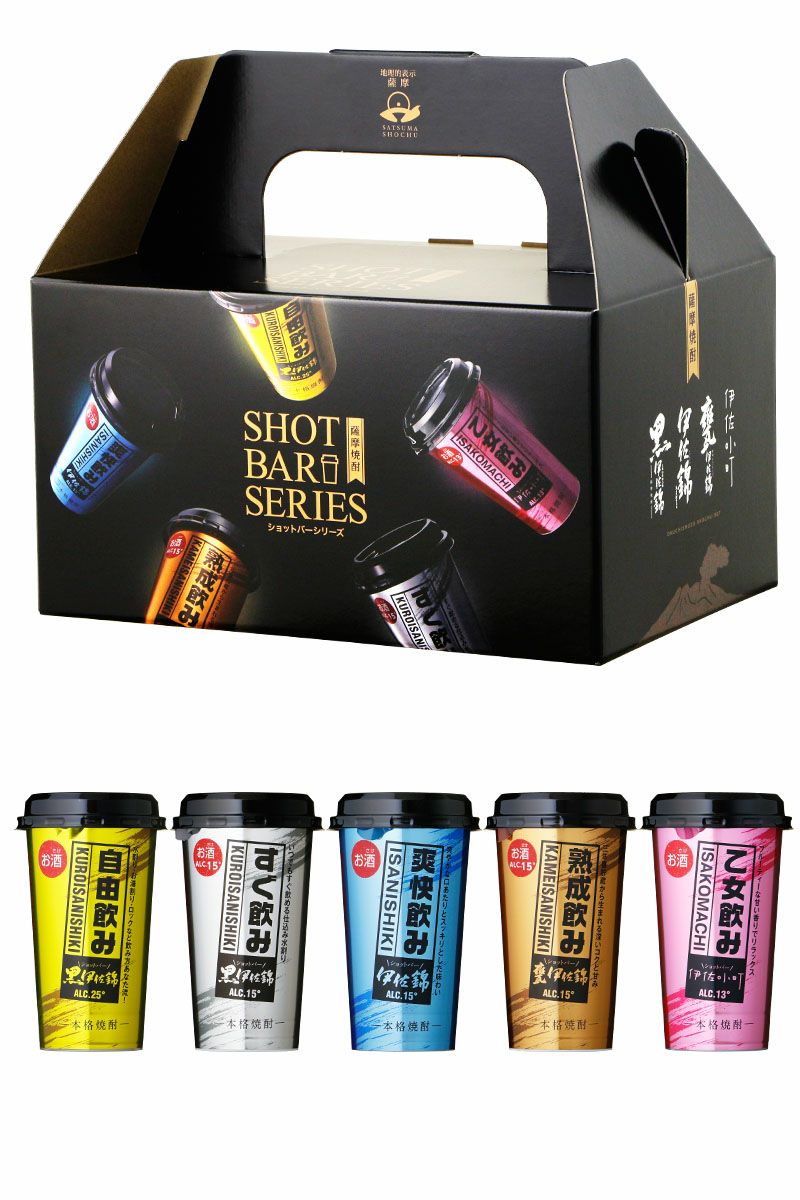 Ipショット◼️30袋 伊佐錦ショットバーシリーズ5本セット 焼酎セット 25度 200ml×5本 大口