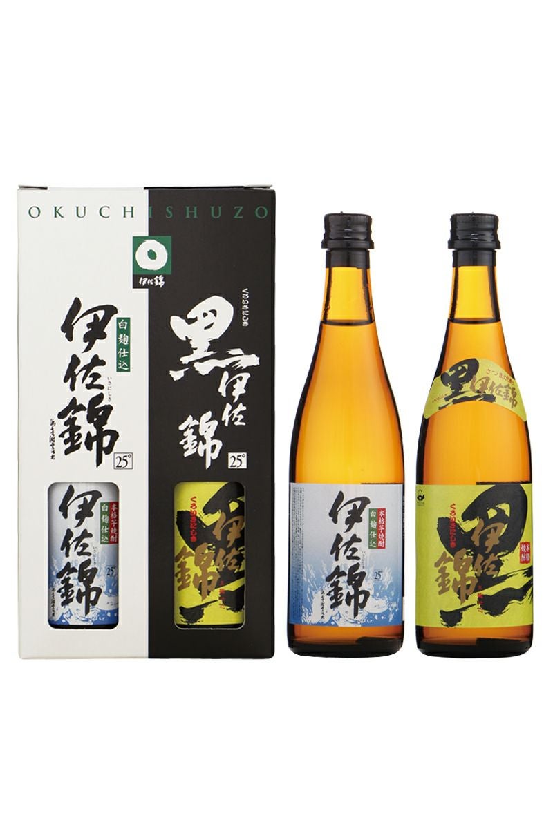 白麹仕込伊佐錦・黒伊佐錦ミニチュアセット 焼酎セット 25度 100ml×2本