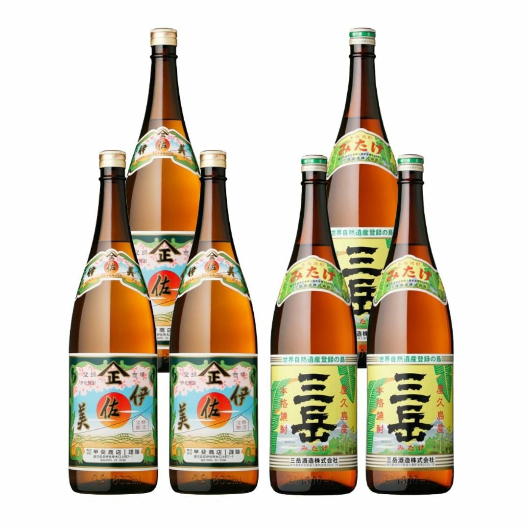 伊佐美3本　三岳3本 送料無料】 伊佐美 3本 / 三岳 3本 飲み比べセット 芋焼酎 25度 1800ml